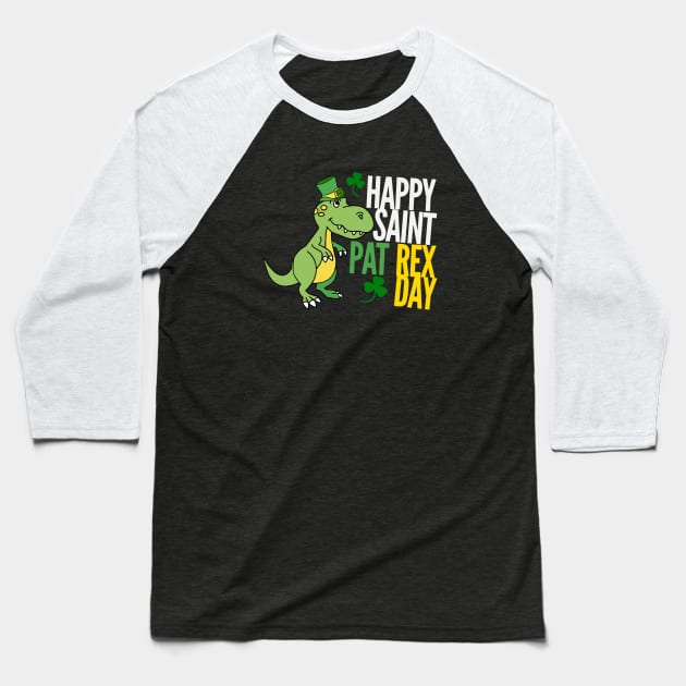 St. Pat-Rex Baseball T-Shirt by Glenn Landas Digital Art